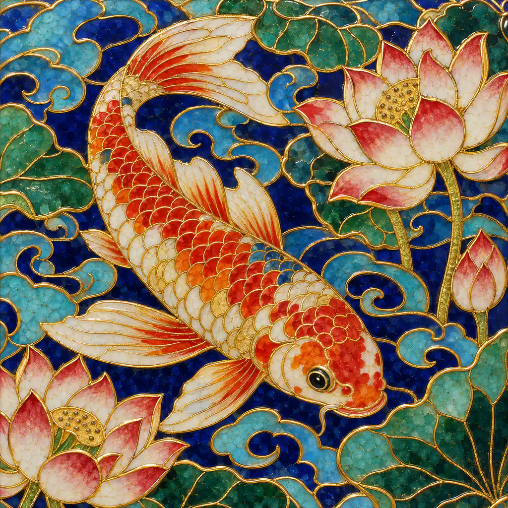 Cloisonné artwork for geosla.com